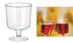 Transparant plastic rodewijnglas, 0,2 liter