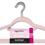 Peggy Perfect Kledinghangers 'Fluweel' met stang, 18 stuks