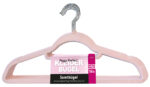 Peggy Perfect Kledinghangers 'Fluweel' met stang, 18 stuks