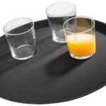 APS NOSLIDE dienblad, diameter 355 mm, zwart