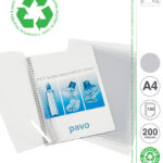 pavo inbindkaft, A4, rPET, transparant, 0,20 mm