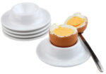 APS eierdopjes EGGY, van melamine, wit, set van 4