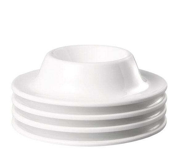 APS eierdopjes EGGY, van melamine, wit, set van 4