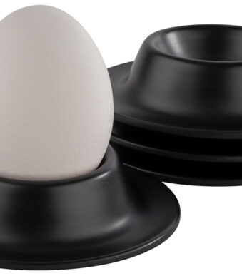 APS Eierhouders EGGY, van melamine, zwart, set van 4