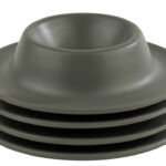 APS Eierdopjes EGGY, van melamine, grijs, set van 4