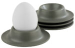 APS Eierdopjes EGGY, van melamine, grijs, set van 4