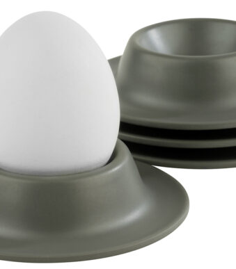 APS Eierdopjes EGGY, van melamine, grijs, set van 4