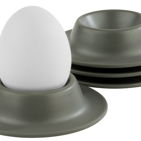 APS Eierdopjes EGGY, van melamine, grijs, set van 4