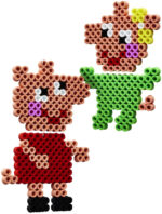 Hama Strijkkralen maxi + Grondplaat 'Peppa Big & Zusje