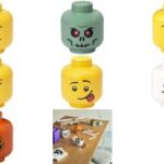 Lego Opbergpot Grappig Hoofd, 360 ml, geel