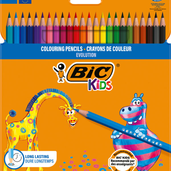 BIC KIDS Kleurpotloden Evolution, kartonnen etui 24 stuks