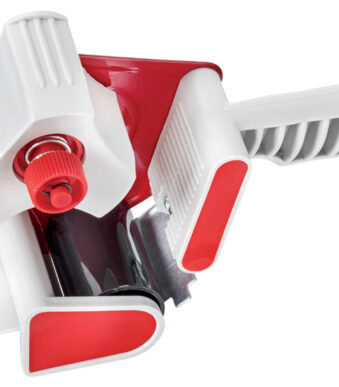 WESTEX Plakbandhouder voor verpakkingstape, wit/rood