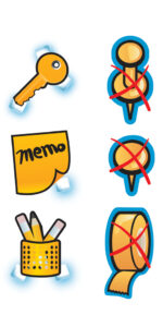Läufer Posterfix klevende pads, herpositioneerbaar, wit