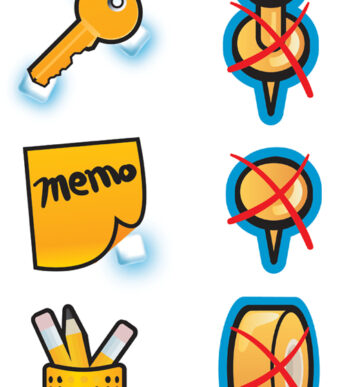 Läufer Posterfix klevende pads, herpositioneerbaar, wit