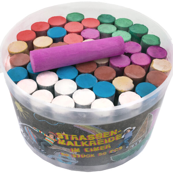 JAMASIA Stoepkrijt, emmer met 50 stuks