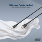 DIGITUS USB 2.0 Silicon aansluitkabel, USB-C naar USB-A, 0,5 m