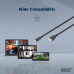 DIGITUS Siliconen aansluitkabel, USB-A naar Lightning, 0,5 m