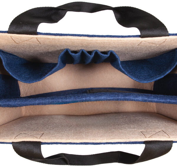 Sigel Business Vilten Tas Desk Sharing Bag Bicolor M, blauw