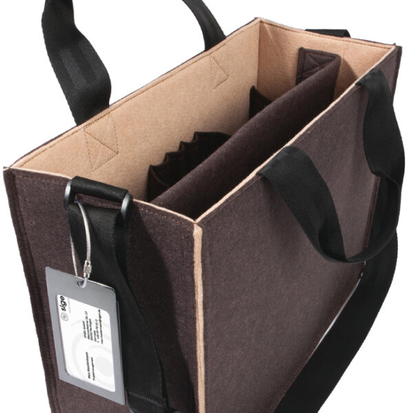 Sigel Business Vilttas Desk Sharing Bag Bicolor M, bruin