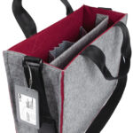 Sigel Vilten businesstas Desk Sharing Bag Bicolor M, grijs