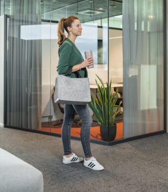 Sigel Business Vilttas Desk Sharing Bag Basic M, lichtgrijs