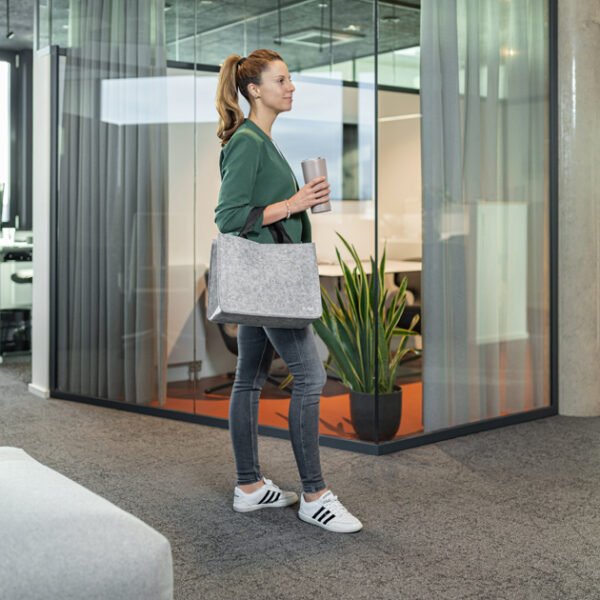 Sigel Business Vilttas Desk Sharing Bag Basic M, lichtgrijs