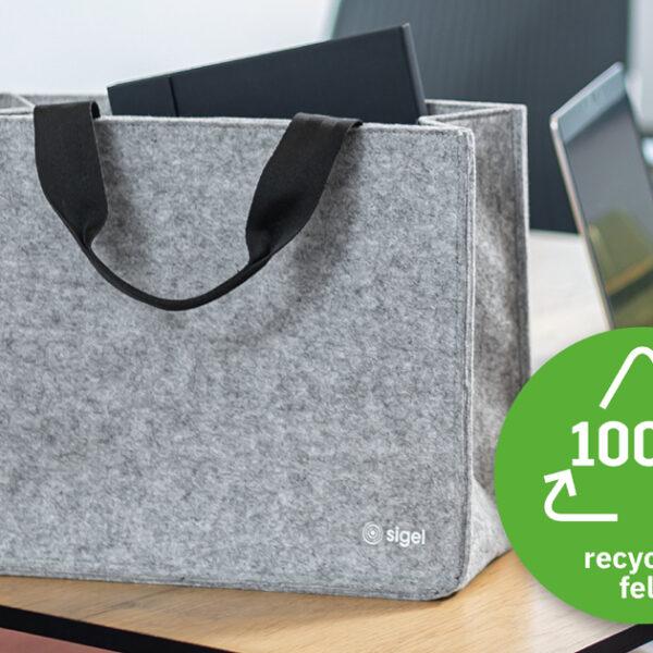 Sigel Business Vilttas Desk Sharing Bag Basic M, lichtgrijs