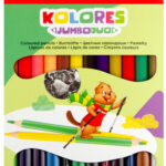 Kores Kolores Jumbo Duo kleurpotloden, etui met 12 stuks