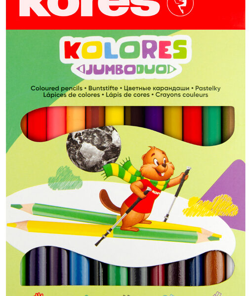 Kores Kolores Jumbo Duo kleurpotloden, etui met 12 stuks