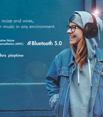 LogiLink Bluetooth V5.0 Active-Noise-Cancelling-Headset