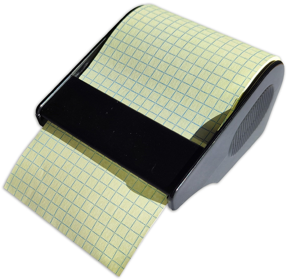 RNK Verlag memoblok op rol in dispenser, geruit, pastelgeel RNK Verlag memoblok op rol in dispenser, geruit, pastelgeel