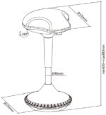DIGITUS Zitkruk / Stahulp, in hoogte verstelbaar, zwart