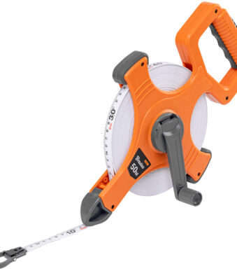 Bradas glasvezel rolmeetlint met kruk, 50 m