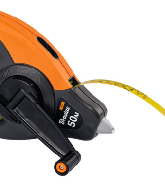 Bradas glasvezel rolmeetband met slinger, 6:1 verhouding, 50 meter