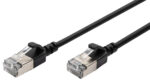DIGITUS Slim Patchkabel, Cat. 6A, F/FTP, zwart, 0,3 m
