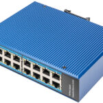 DIGITUS Industriële Gigabit Ethernet Switch, 16-poorts