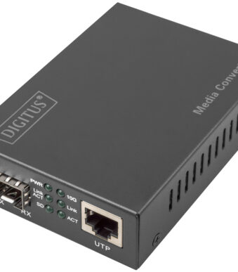DIGITUS Mediaconverter, 10 Gigabit, 1x RJ45 / 1x SFP