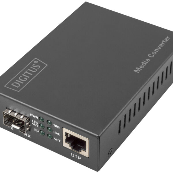 DIGITUS Mediaconverter, 10 Gigabit, 1x RJ45 / 1x SFP