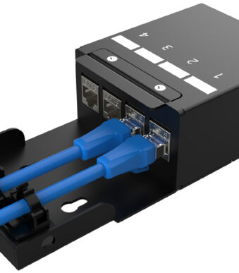 DIGITUS Consolidatiepunt behuizing, 4-poorts, zwart