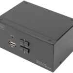 DIGITUS KVM switch, 2 poorten, Dual Display, 4K, DisplayPort