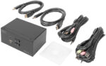 DIGITUS KVM switch, 2 poorten, Dual Display, 4K, DisplayPort