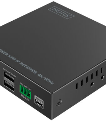 DIGITUS 4K HDMI KVM ontvanger, glasvezel, 300 m / 4 km