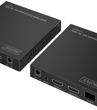 DIGITUS 4K HDMI IP Extender Set, 4K/60Hz, 300 m / 40 km