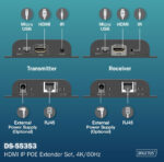 DIGITUS 4K HDMI IP PoE Extender Set, 120/200 m