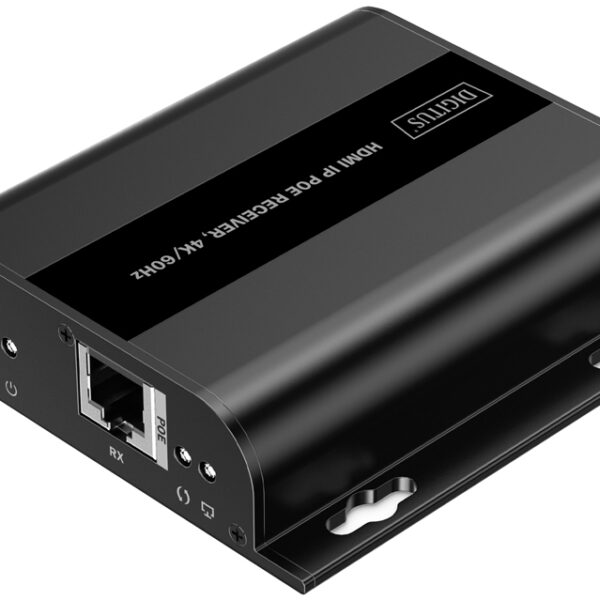 DIGITUS 4K HDMI IP PoE Ontvanger, 4K/60Hz, 120/200 m