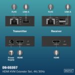 DIGITUS 4K HDMI KVM Extender Set, Full HD, 40/70 m