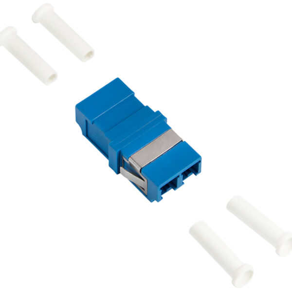 LogiLink glasvezel koppelingsset, 2x LC Duplex, zonder flens, blauw