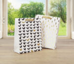 Sigel cadeau-tassenset 'Brush Art Black & Gold', 4 stuks