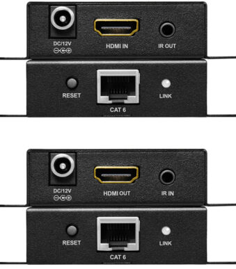 LogiLink 4K HDMI extenderset via LAN, 70 m, zwart