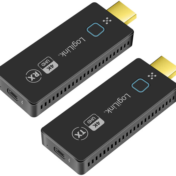 LogiLink Draadloze HDMI Extender Set, 4K/60Hz, 50 m, zwart